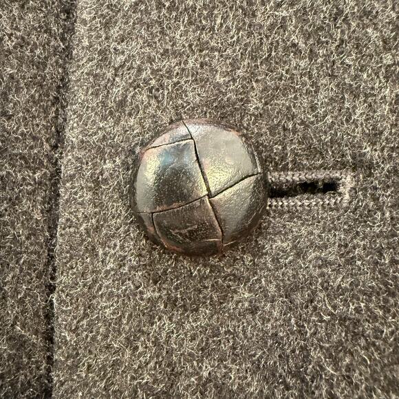 VTG Steinbock Original Coat Men's Loden Coat Wool Alpaca Grey Charcoal Vintage - Picture 16 of 16